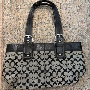 Coach Black and Gray Shoulder Bag